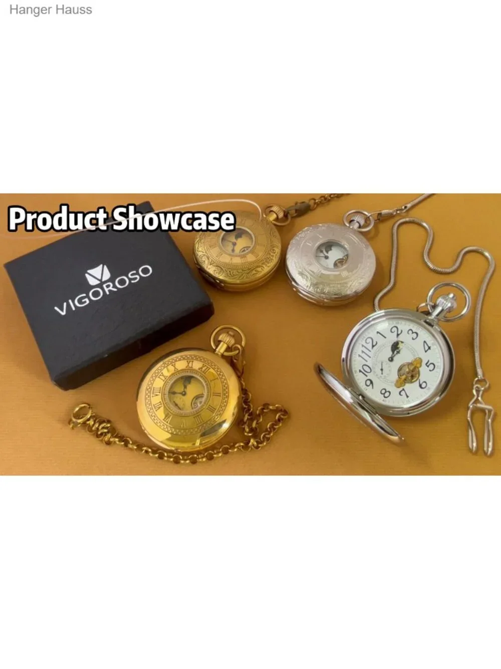 Vintage Retro Pocket Watch US Air Force Style Bronze Steampunk Chain